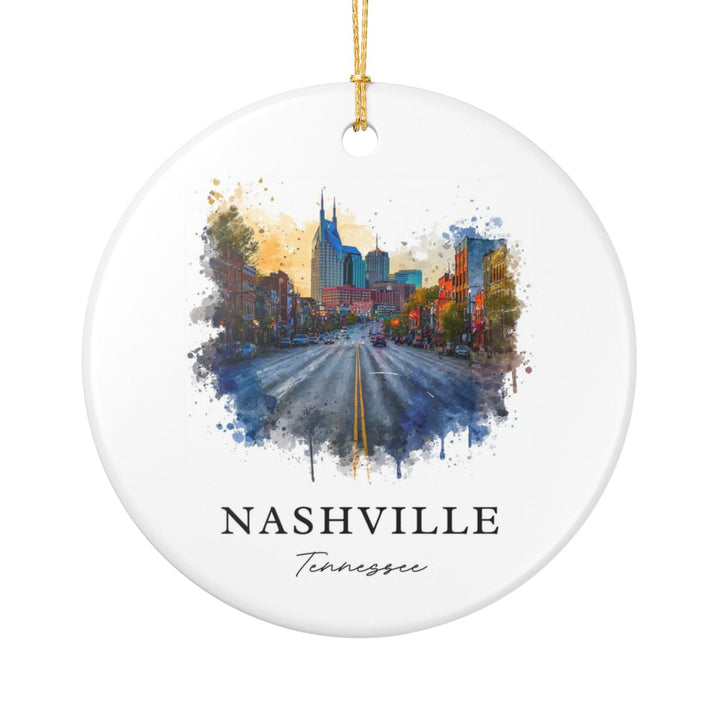 Nashville Tennessee Ornament: Unique Nashville Souvenir, Nashville Tennessee Xmas Decor, and Authentic Nashville Gift
