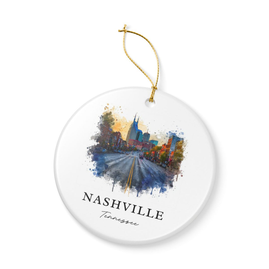 Nashville Tennessee Ornament: Unique Nashville Souvenir, Nashville Tennessee Xmas Decor, and Authentic Nashville Gift