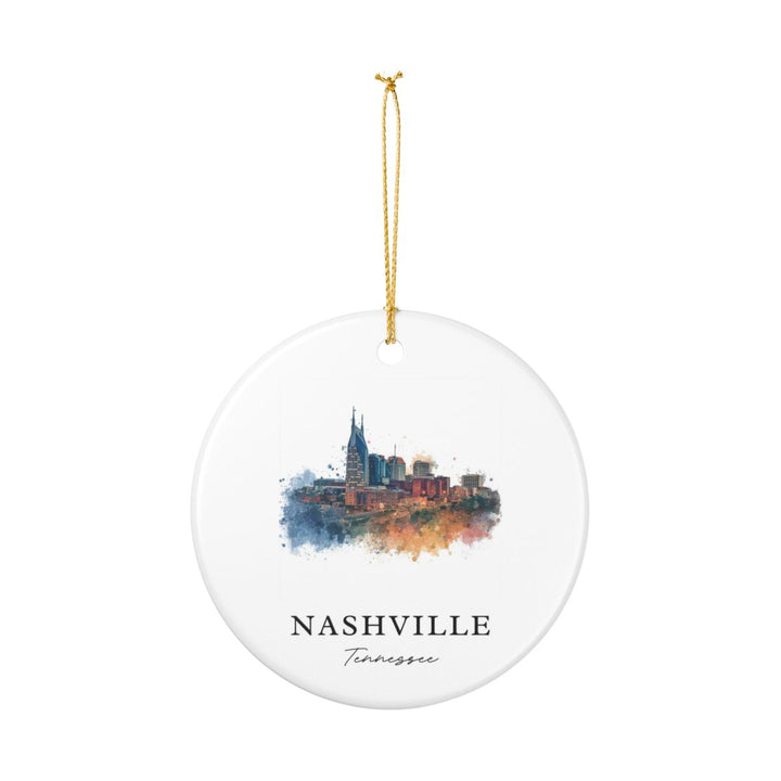 Nashville Tennessee Ornament: Unique Nashville Souvenir, Nashville Tennessee Xmas Decor, and Authentic Nashville Gift