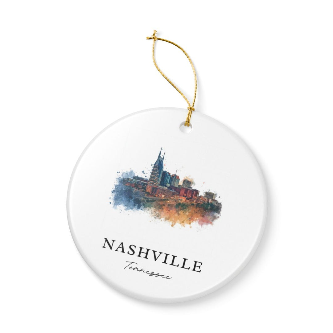 Nashville Tennessee Ornament: Unique Nashville Souvenir, Nashville Tennessee Xmas Decor, and Authentic Nashville Gift