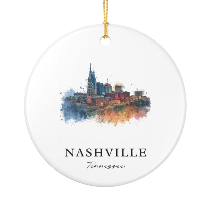 Nashville Tennessee Ornament: Unique Nashville Souvenir, Nashville Tennessee Xmas Decor, and Authentic Nashville Gift