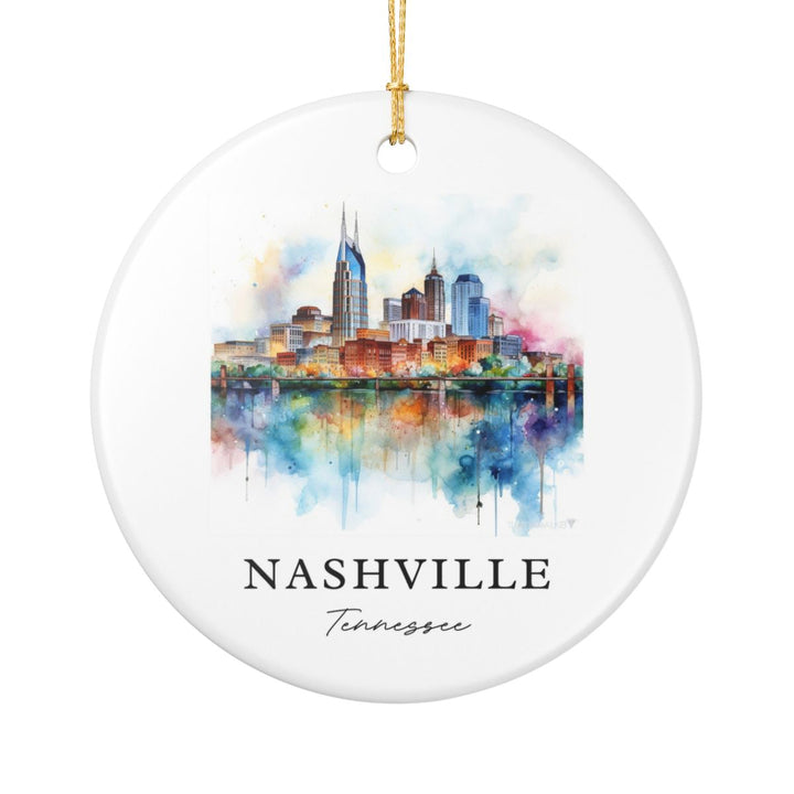 Nashville Tennessee USA Ornament: Unique Nashville Souvenir, Nashville Tennessee Xmas Decor, and Authentic Nashville Gift