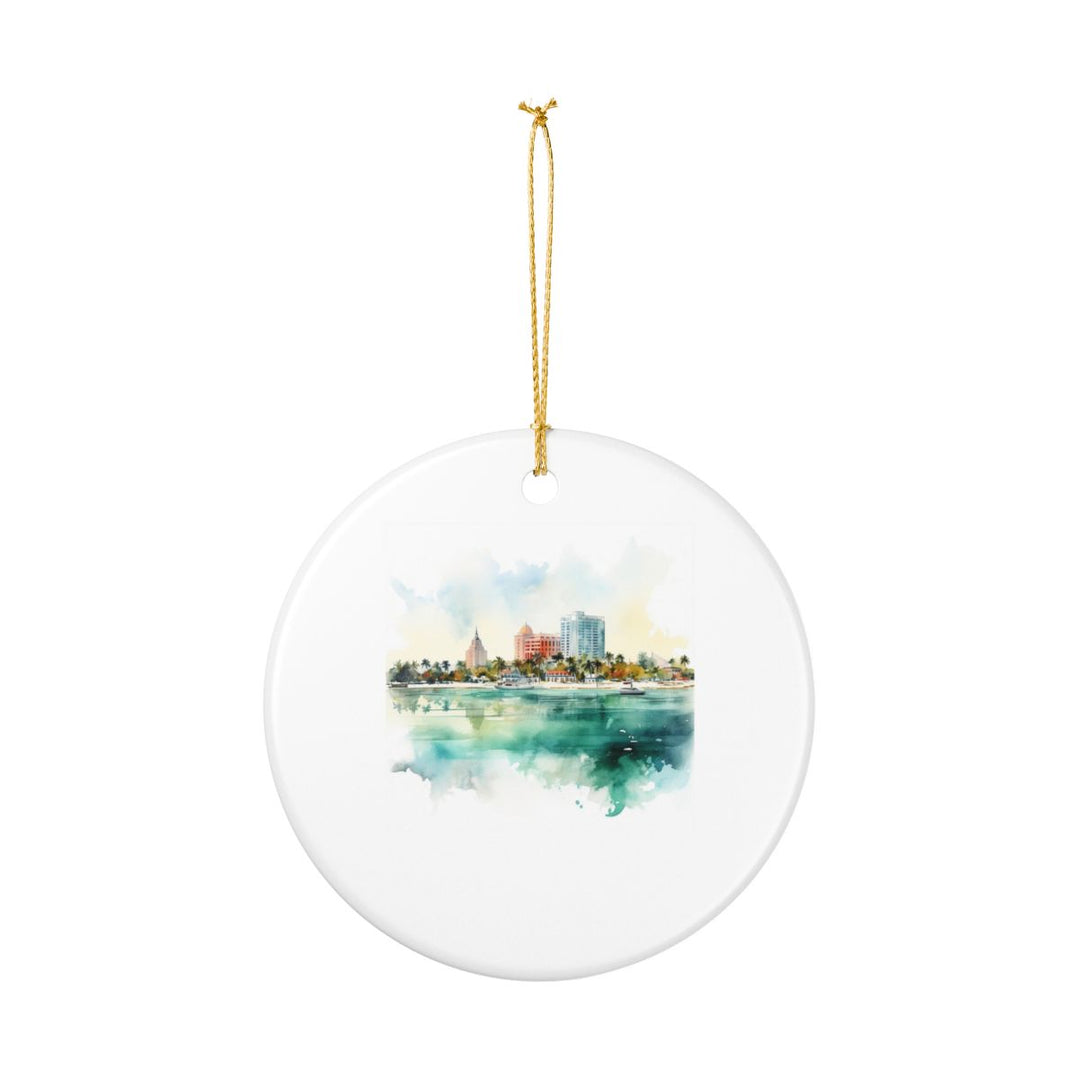 Nassau Bahamas Ornament: Unique Nassau Souvenir, Nassau Bahamas Xmas Decor, and Authentic Nassau Gift