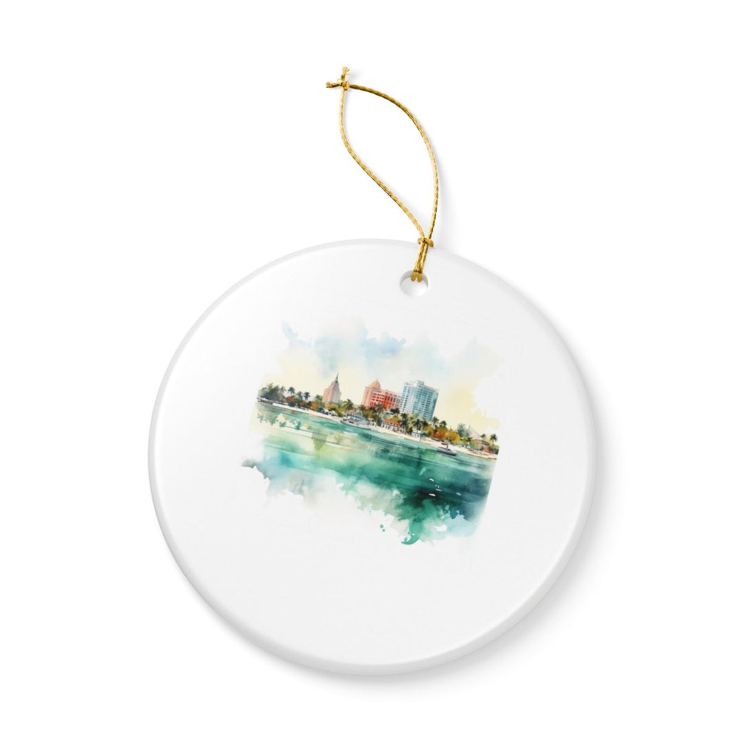 Nassau Bahamas Ornament: Unique Nassau Souvenir, Nassau Bahamas Xmas Decor, and Authentic Nassau Gift