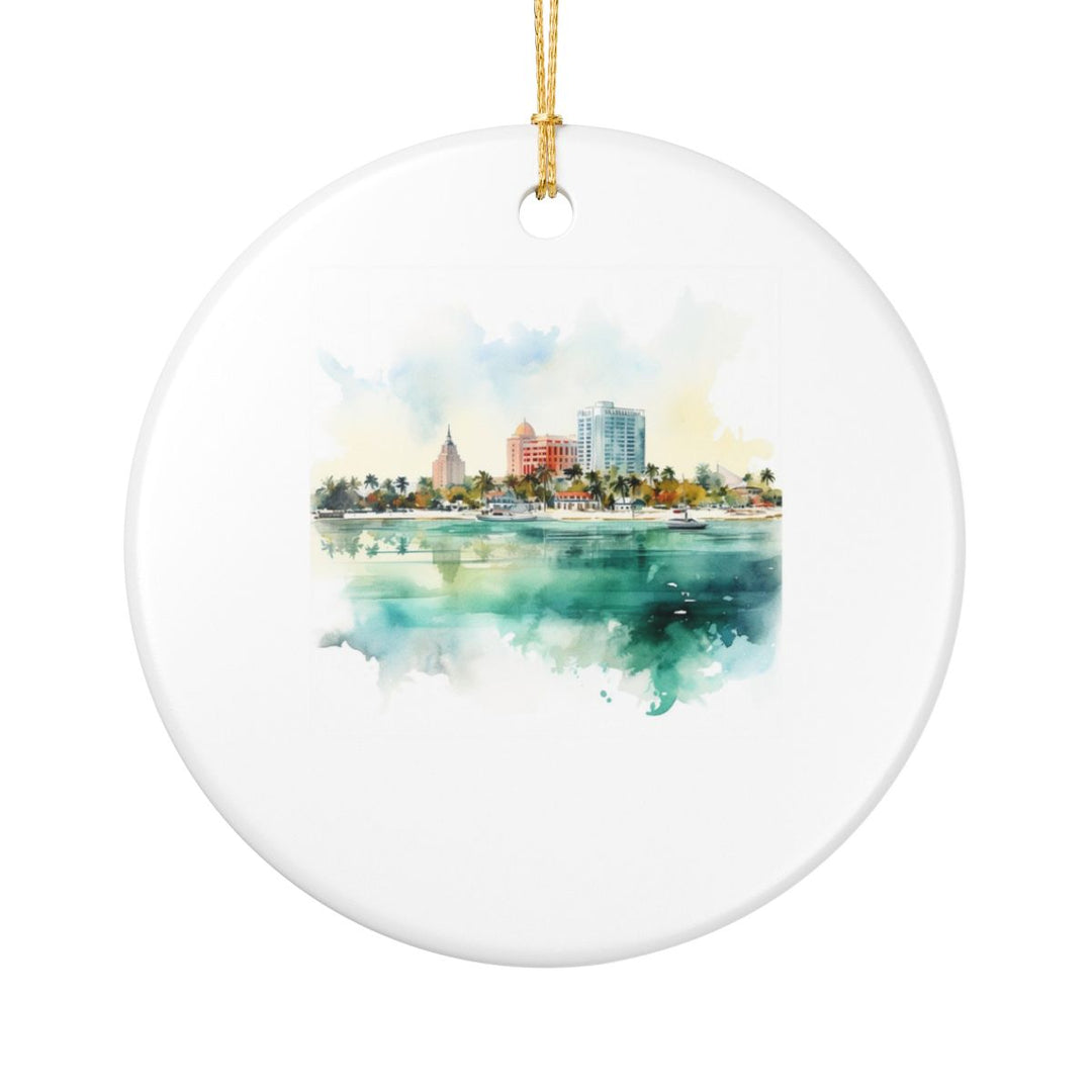 Nassau Bahamas Ornament: Unique Nassau Souvenir, Nassau Bahamas Xmas Decor, and Authentic Nassau Gift