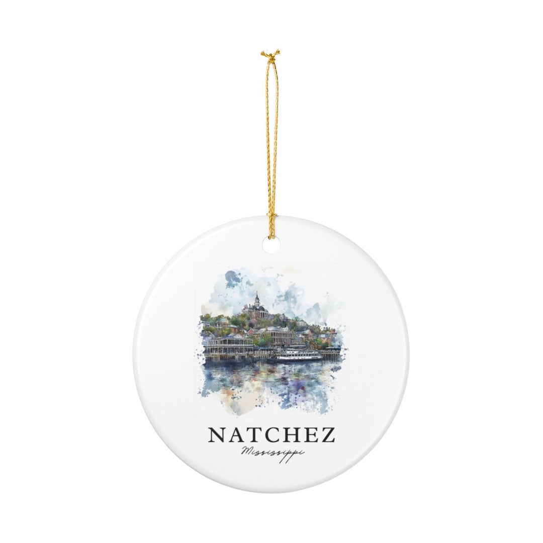 Natchez Mississippi United States Ornament: Unique Natchez Souvenir, Natchez Mississippi Xmas Decor, and Authentic Natchez Gift