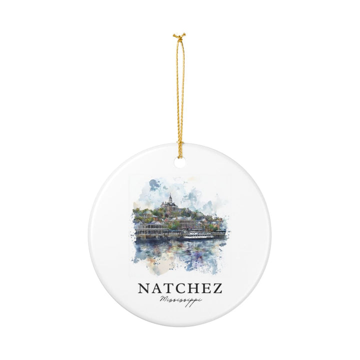 Natchez Mississippi United States Ornament: Unique Natchez Souvenir, Natchez Mississippi Xmas Decor, and Authentic Natchez Gift