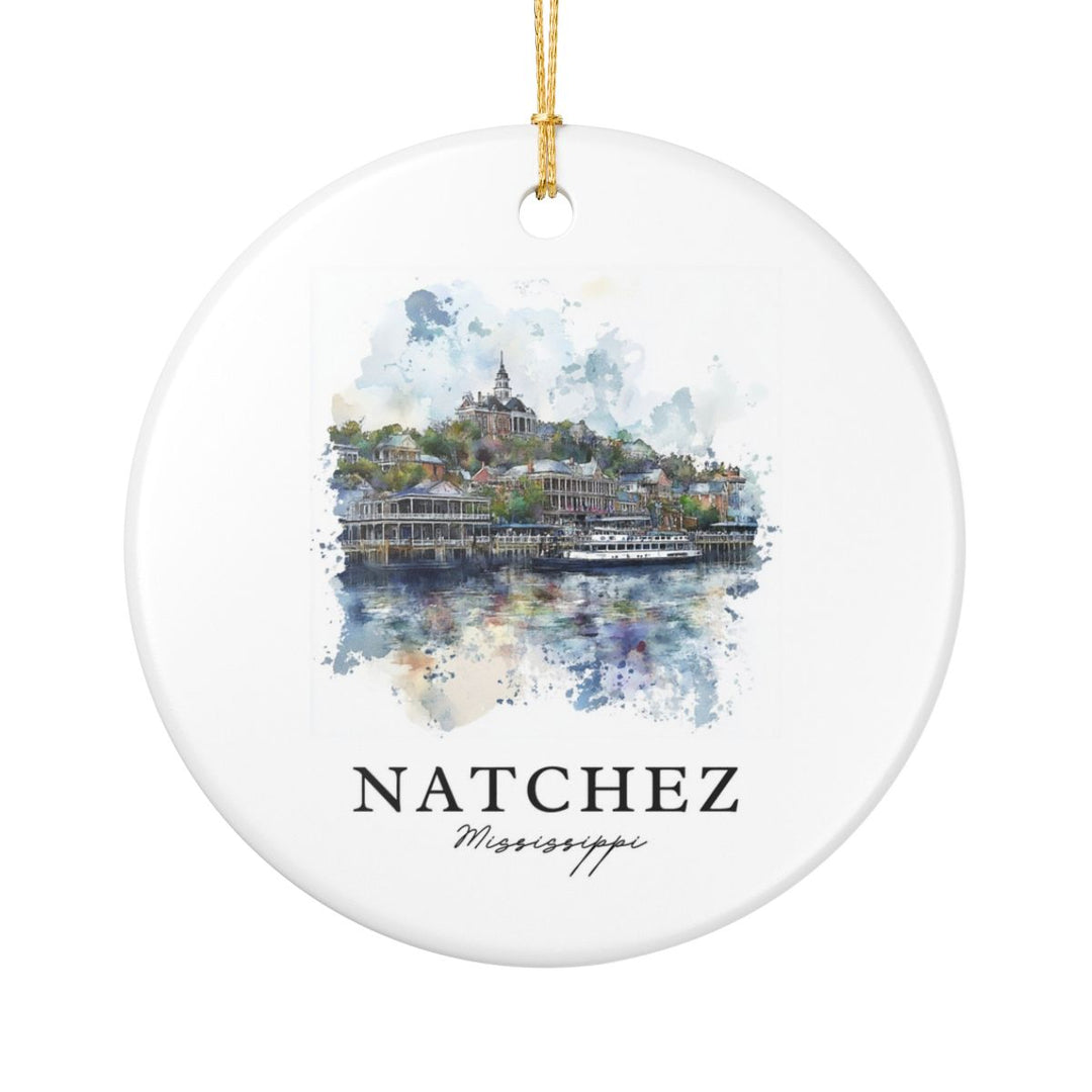 Natchez Mississippi United States Ornament: Unique Natchez Souvenir, Natchez Mississippi Xmas Decor, and Authentic Natchez Gift