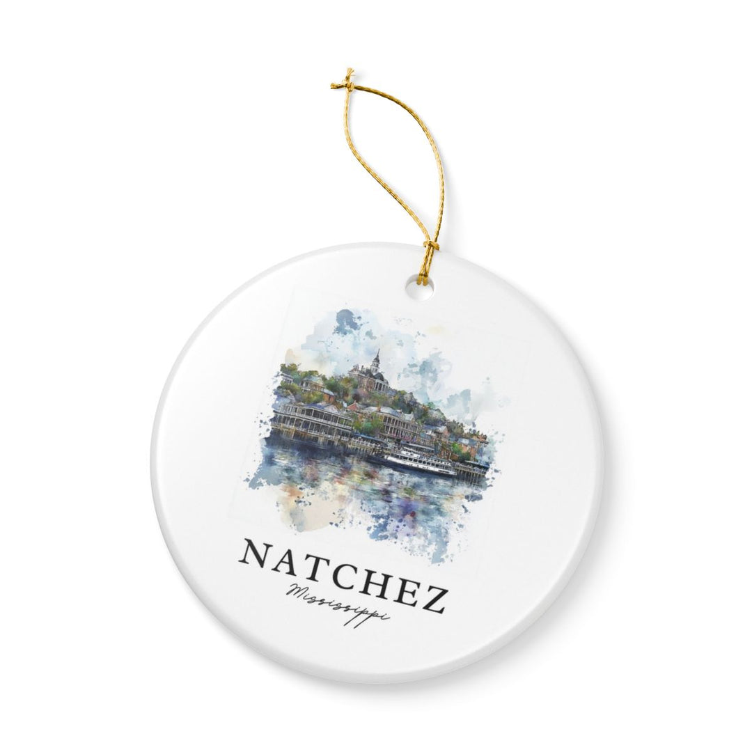 Natchez Mississippi United States Ornament: Unique Natchez Souvenir, Natchez Mississippi Xmas Decor, and Authentic Natchez Gift
