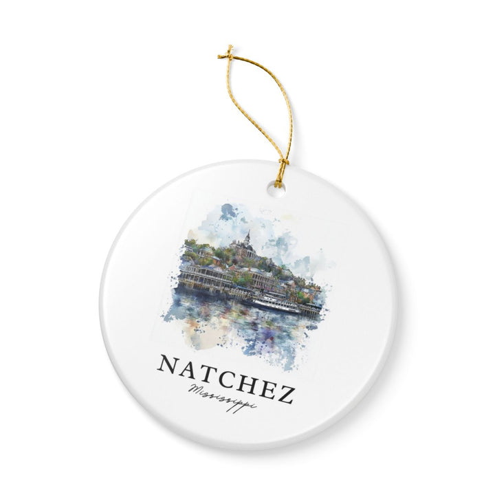 Natchez Mississippi United States Ornament: Unique Natchez Souvenir, Natchez Mississippi Xmas Decor, and Authentic Natchez Gift