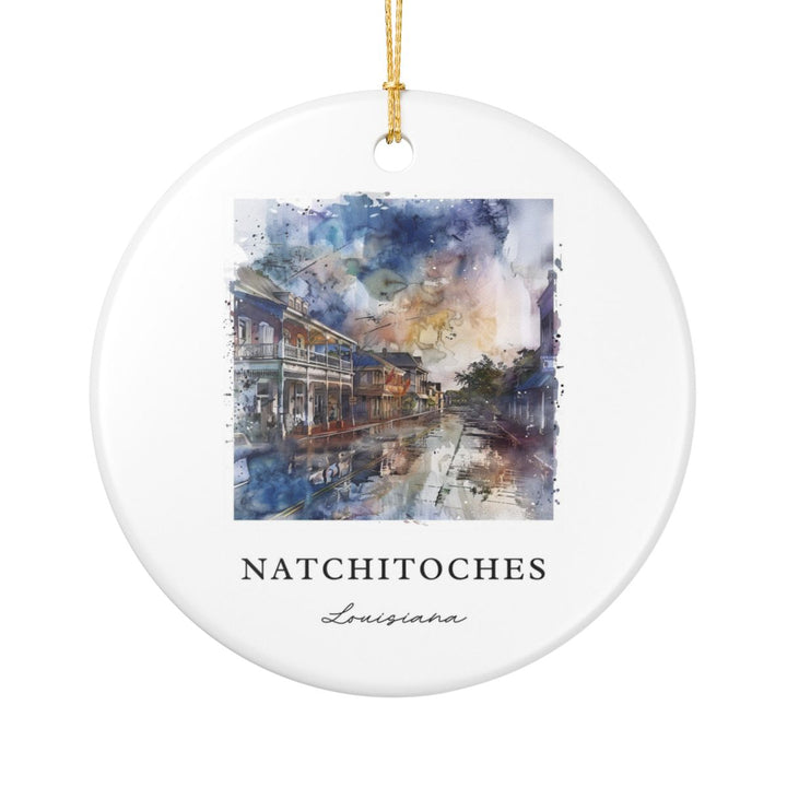 Natchitoches Louisiana Ornament: Unique Natchitoches Louisiana Souvenir, Natchitoches Louisiana Xmas Decor, and Authentic Natchitoches Louisiana Gift