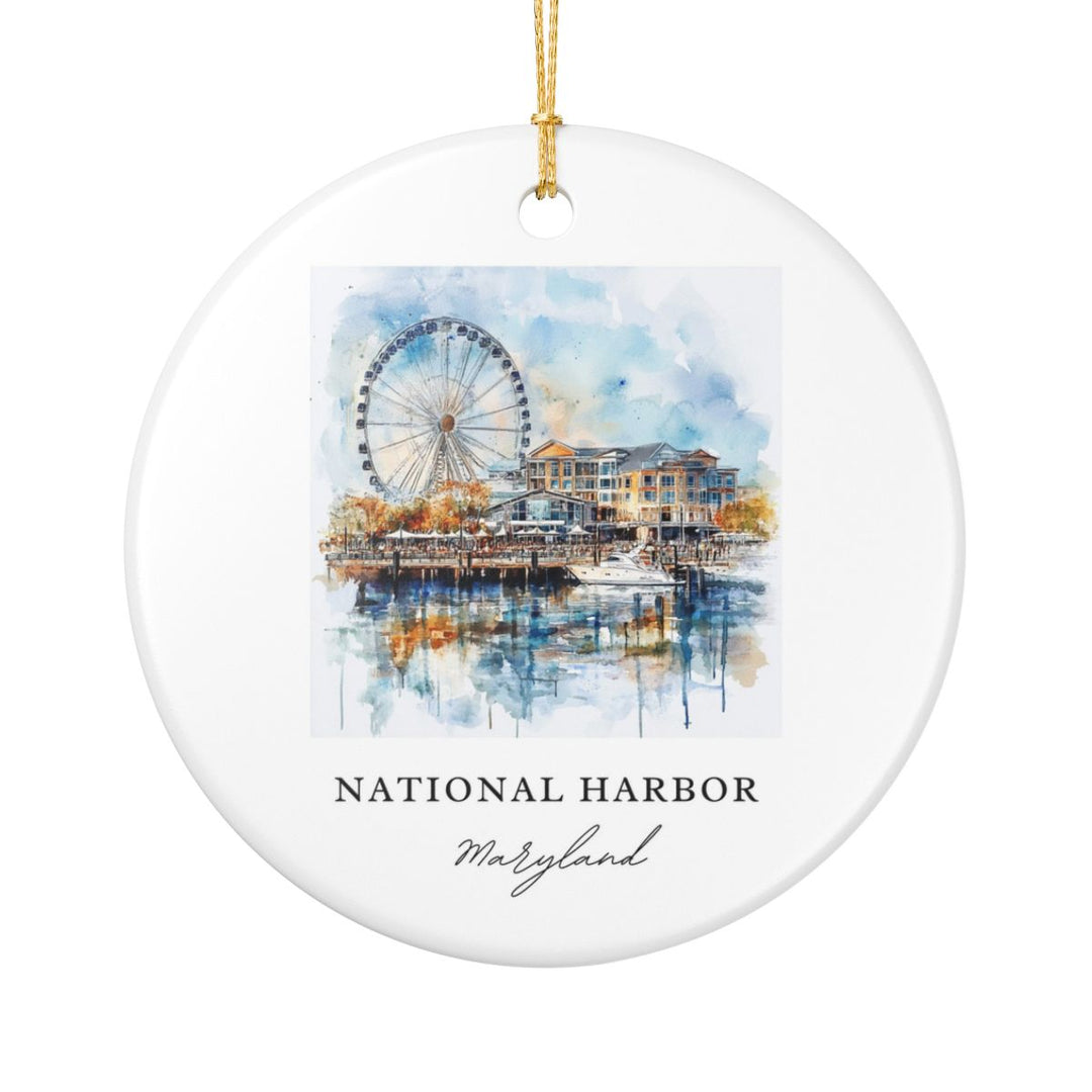 National Harbor Ornament: Unique National Harbor Souvenir, National Harbor Xmas Decor, and Authentic National Harbor Gift