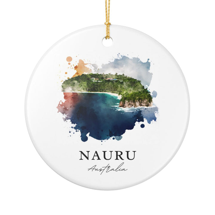 Nauru Australia Ornament: Unique Nauru Souvenir, Nauru Australia Xmas Decor, and Authentic Nauru Gift