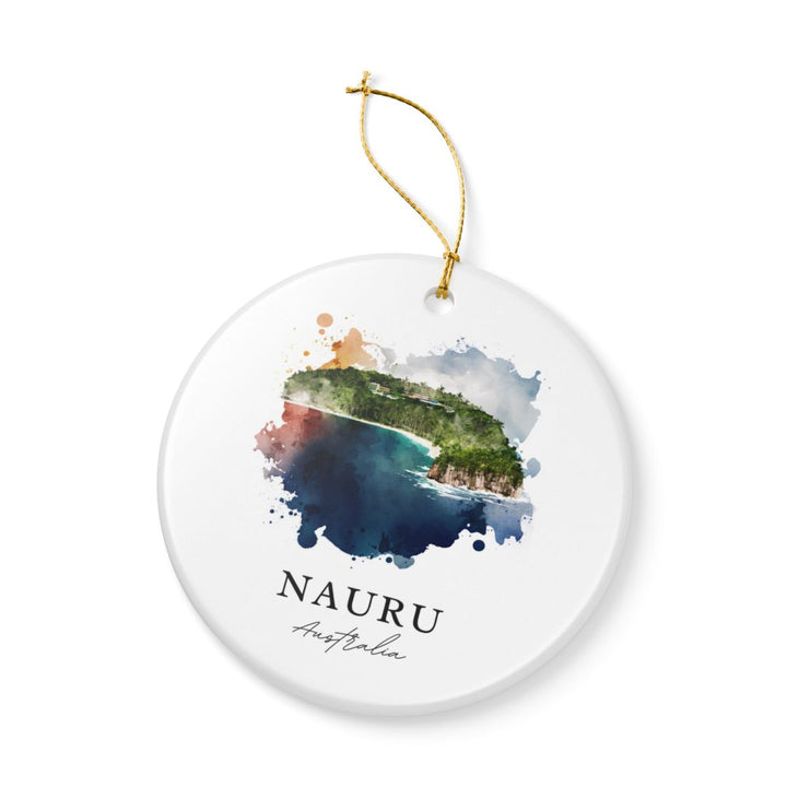 Nauru Australia Ornament: Unique Nauru Souvenir, Nauru Australia Xmas Decor, and Authentic Nauru Gift