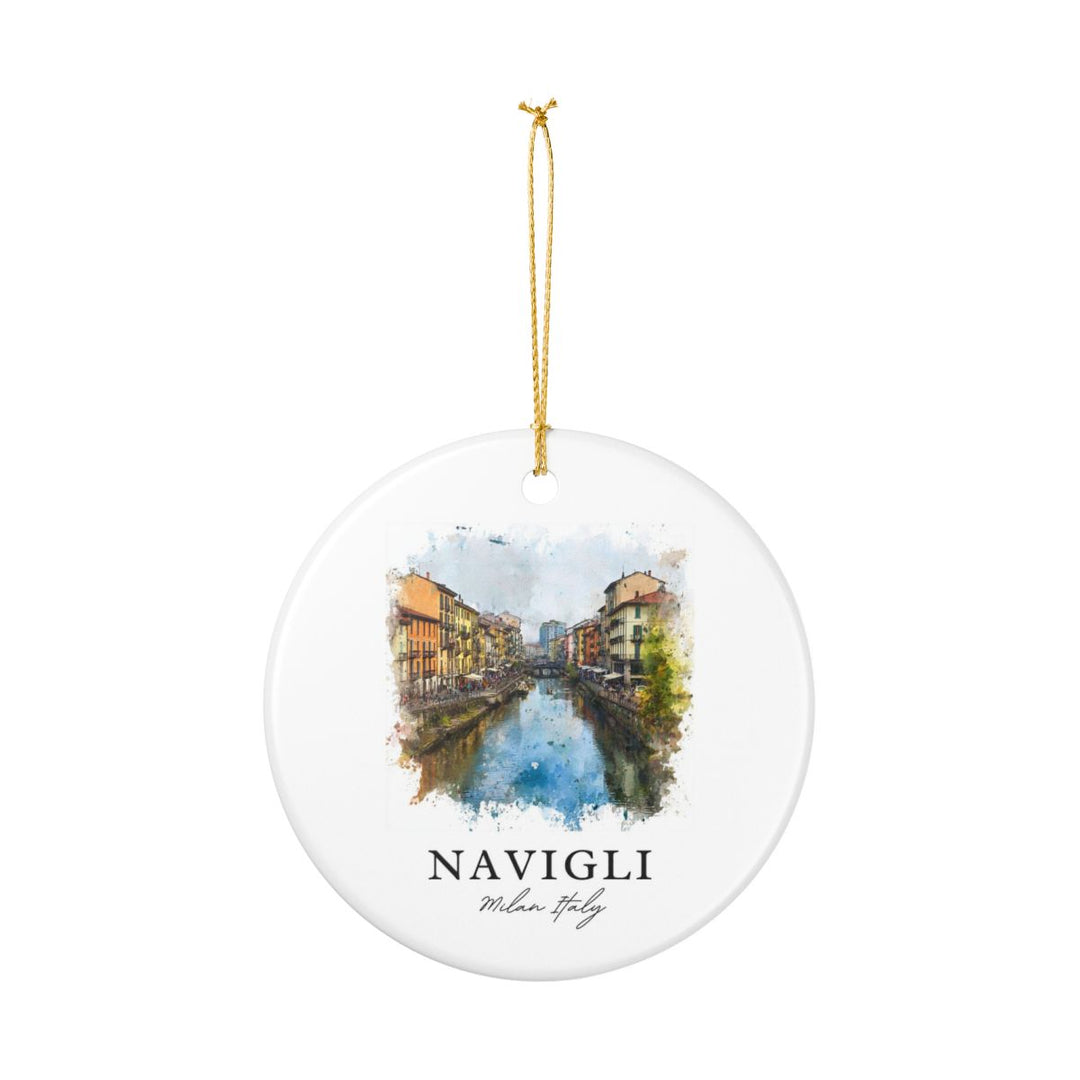 Navigli Milan Italy Ornament: Unique Navigli Milan Souvenir, Navigli Milan Italy Xmas Decor, and Authentic Navigli Milan Gift