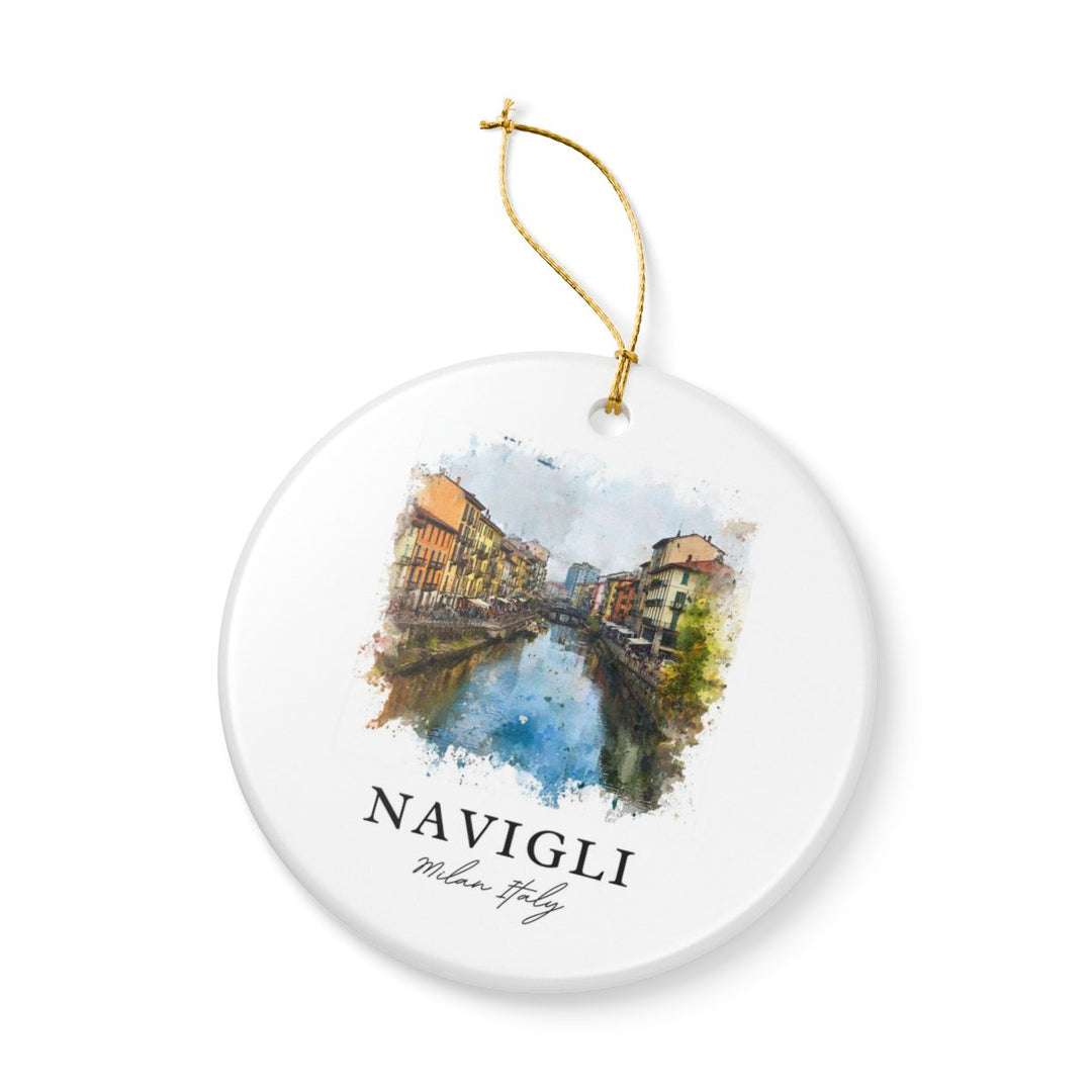 Navigli Milan Italy Ornament: Unique Navigli Milan Souvenir, Navigli Milan Italy Xmas Decor, and Authentic Navigli Milan Gift