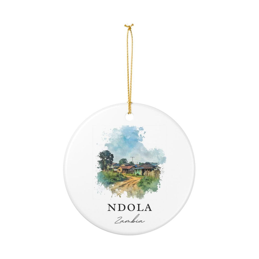 Ndola Zambia Ornament: Unique Ndola Zambia Souvenir, Ndola Zambia Xmas Decor, and Authentic Ndola Zambia Gift