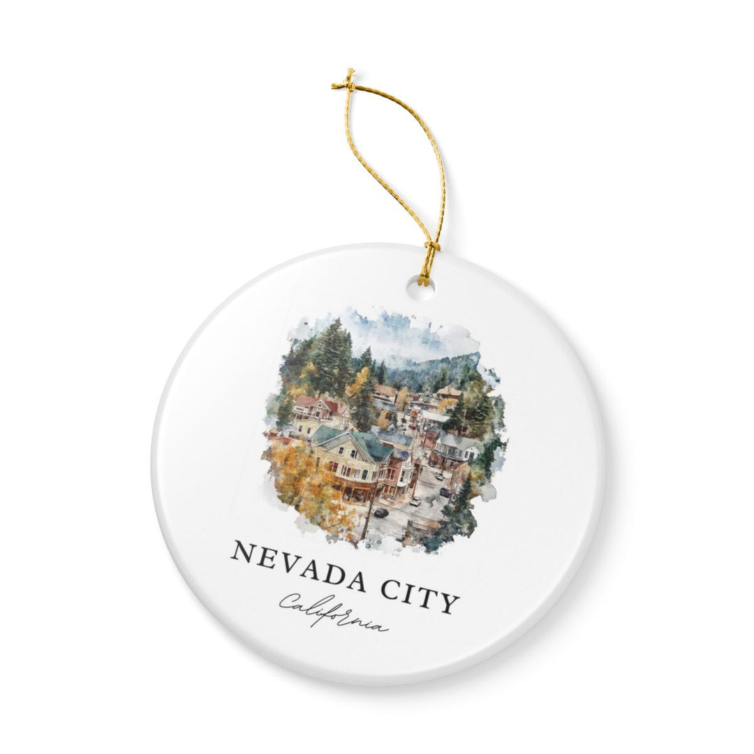 Nevada City Ornament: Unique Nevada City Souvenir, Nevada City Xmas Decor, and Authentic Nevada City Gift