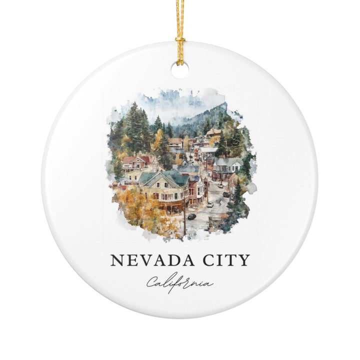 Nevada City Ornament: Unique Nevada City Souvenir, Nevada City Xmas Decor, and Authentic Nevada City Gift