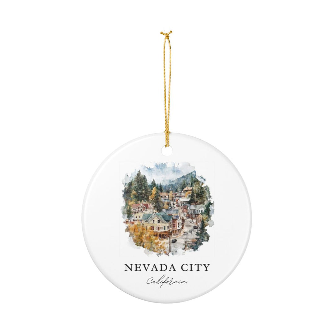 Nevada City Ornament: Unique Nevada City Souvenir, Nevada City Xmas Decor, and Authentic Nevada City Gift