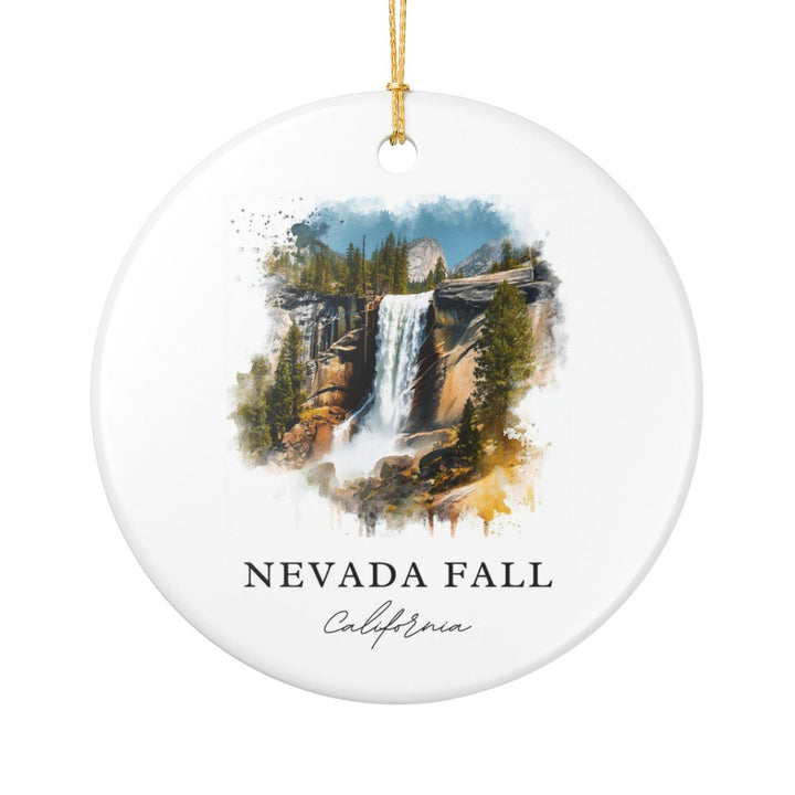 Nevada Fall California USA Ornament: Unique Nevada Fall Souvenir, Nevada Fall California Xmas Decor, and Authentic Nevada Fall Gift