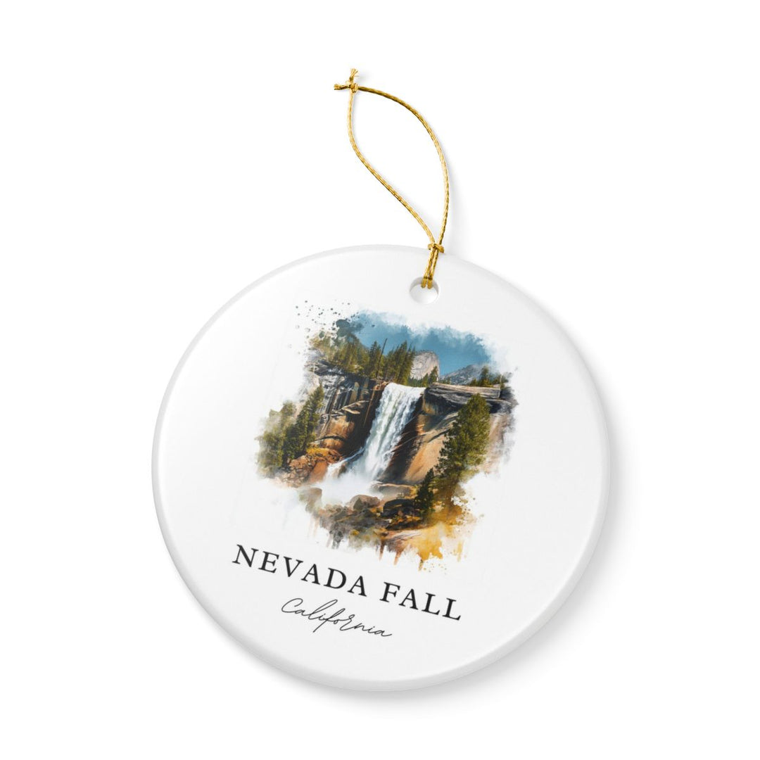 Nevada Fall California USA Ornament: Unique Nevada Fall Souvenir, Nevada Fall California Xmas Decor, and Authentic Nevada Fall Gift