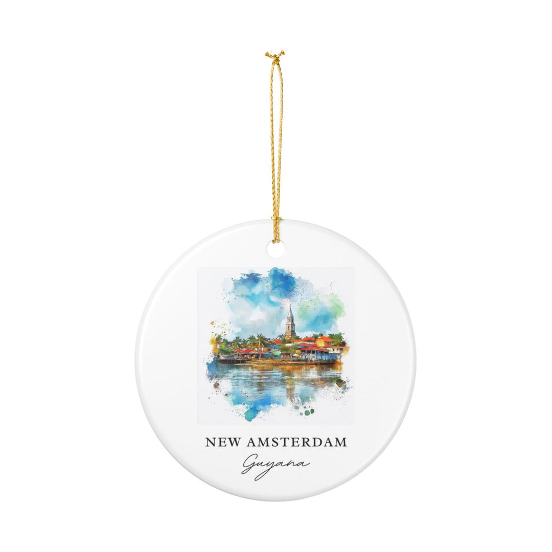New Amsterdam Guyana Ornament: Unique New Amsterdam Guyana Souvenir, New Amsterdam Guyana Xmas Decor, and Authentic New Amsterdam Guyana Gift