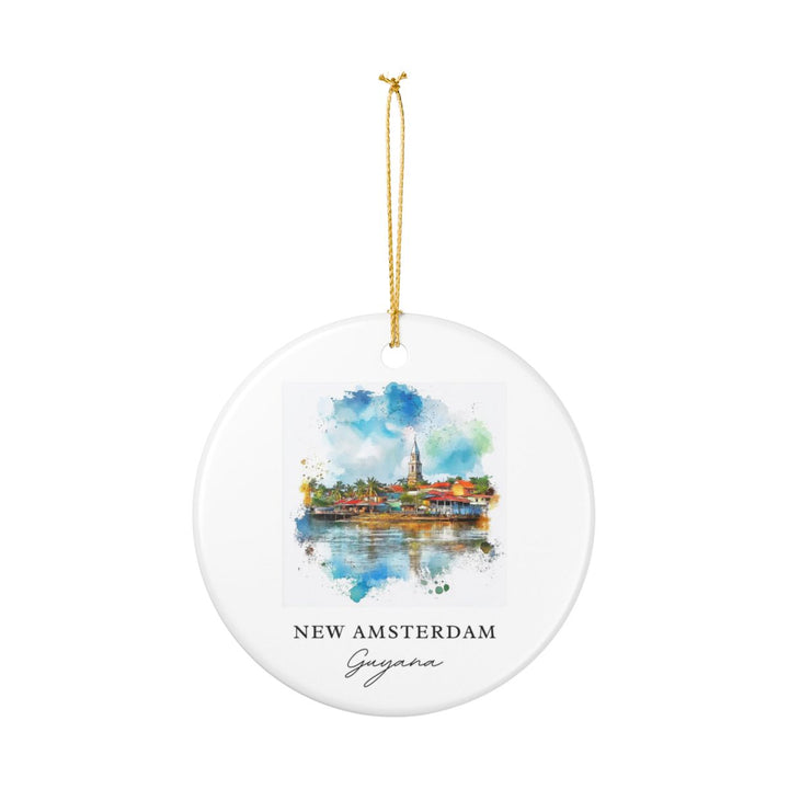 New Amsterdam Guyana Ornament: Unique New Amsterdam Guyana Souvenir, New Amsterdam Guyana Xmas Decor, and Authentic New Amsterdam Guyana Gift