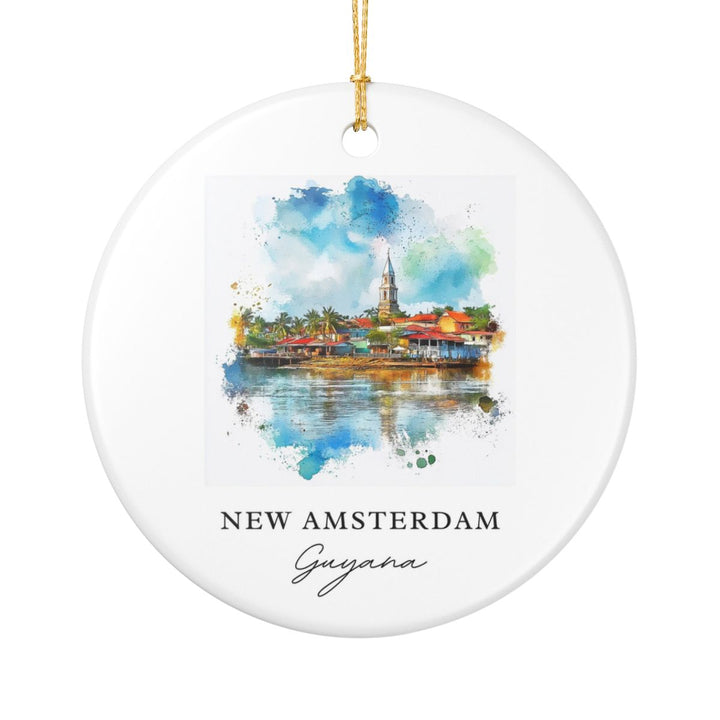New Amsterdam Guyana Ornament: Unique New Amsterdam Guyana Souvenir, New Amsterdam Guyana Xmas Decor, and Authentic New Amsterdam Guyana Gift