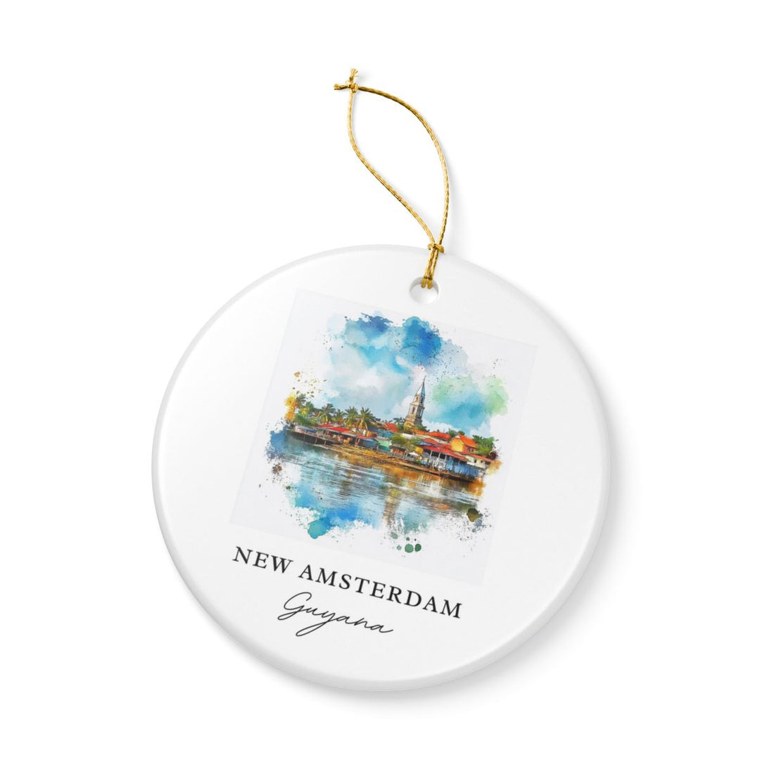 New Amsterdam Guyana Ornament: Unique New Amsterdam Guyana Souvenir, New Amsterdam Guyana Xmas Decor, and Authentic New Amsterdam Guyana Gift