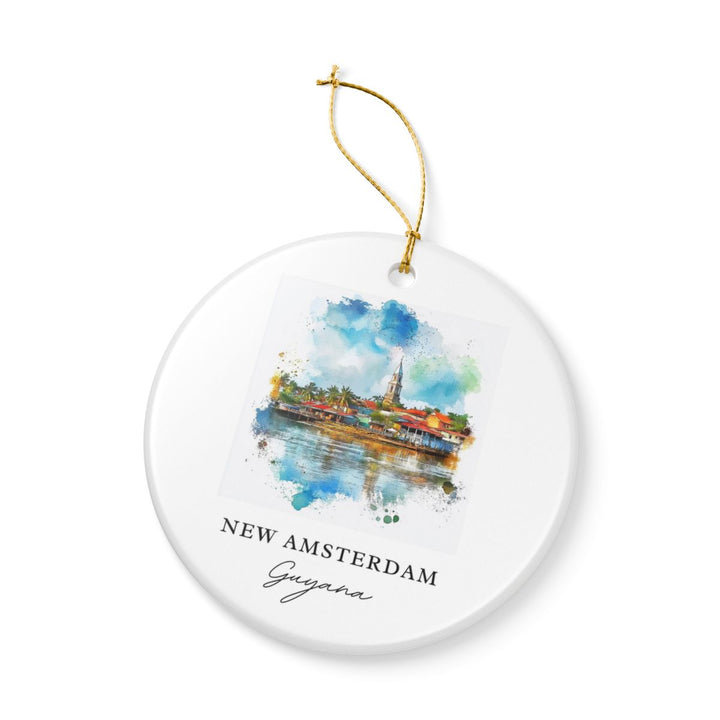 New Amsterdam Guyana Ornament: Unique New Amsterdam Guyana Souvenir, New Amsterdam Guyana Xmas Decor, and Authentic New Amsterdam Guyana Gift