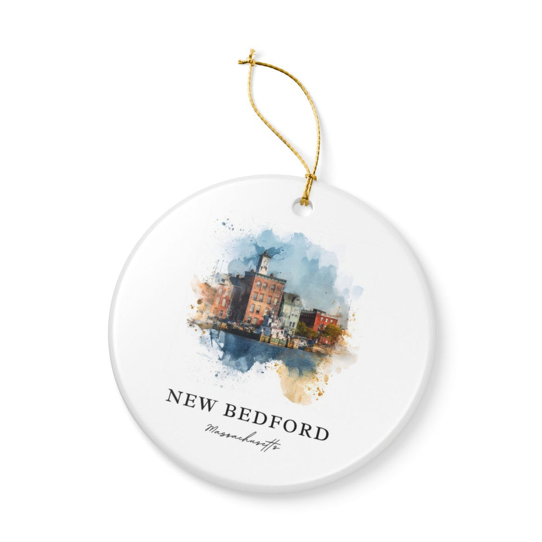 New Bedford MA Ornament: Unique New Bedford Souvenir, New Bedford Massachusetts Xmas Decor, and Authentic New Bedford Gift