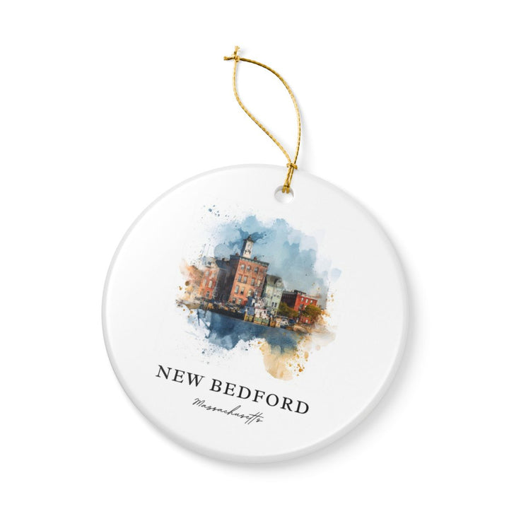 New Bedford MA Ornament: Unique New Bedford Souvenir, New Bedford Massachusetts Xmas Decor, and Authentic New Bedford Gift