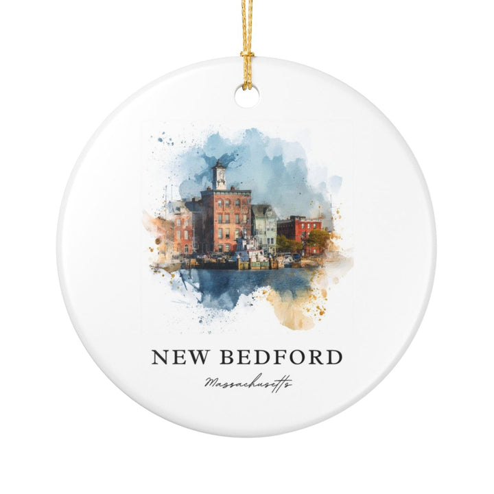New Bedford MA Ornament: Unique New Bedford Souvenir, New Bedford Massachusetts Xmas Decor, and Authentic New Bedford Gift