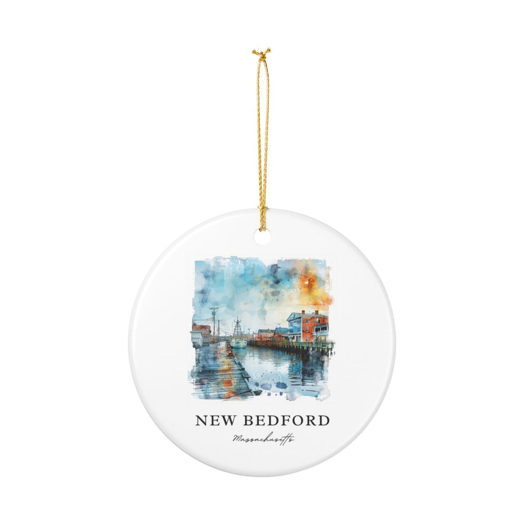 New Bedford Massachusetts Ornament: Unique New Bedford Souvenir, New Bedford Massachusetts Xmas Decor, and Authentic New Bedford Gift