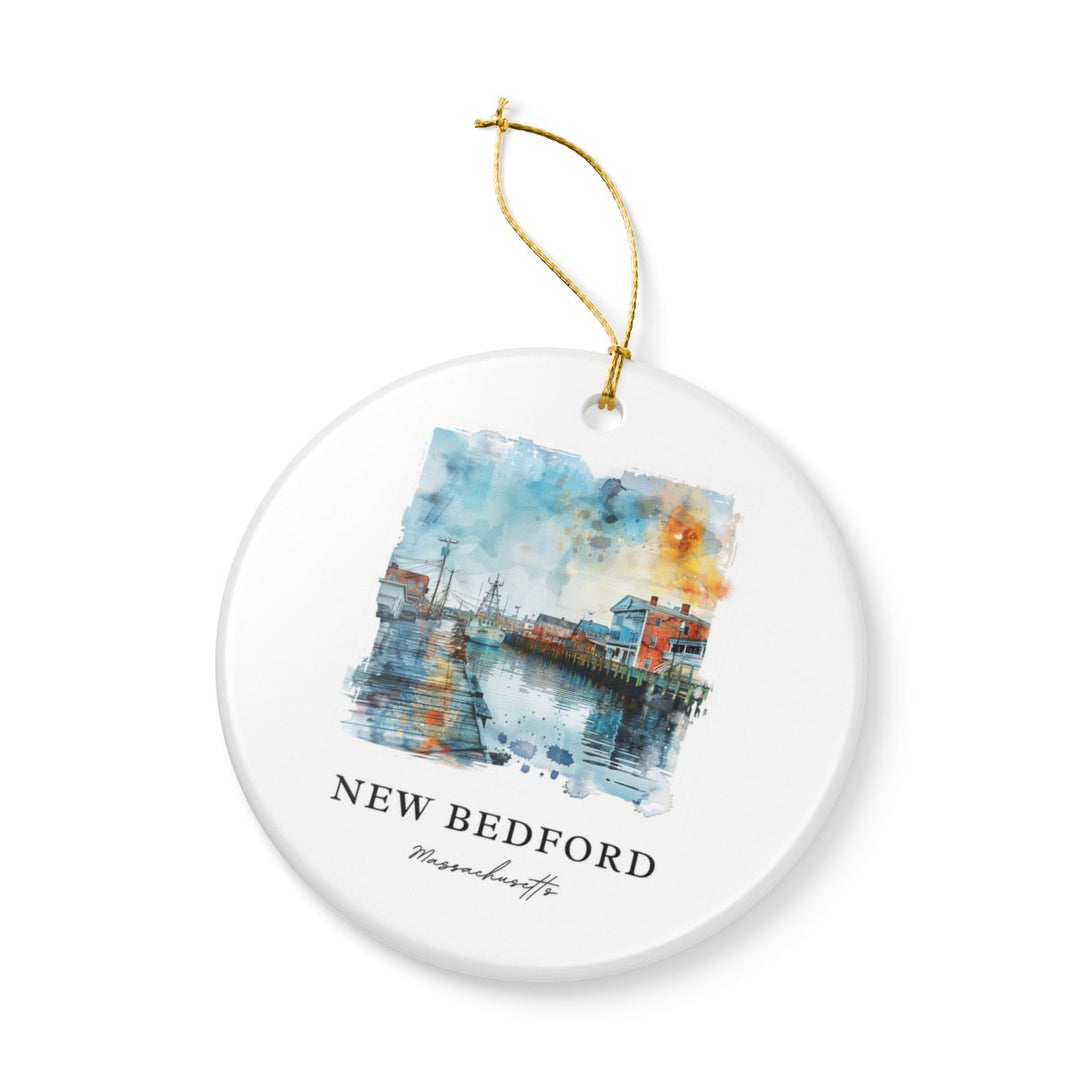 New Bedford Massachusetts Ornament: Unique New Bedford Souvenir, New Bedford Massachusetts Xmas Decor, and Authentic New Bedford Gift