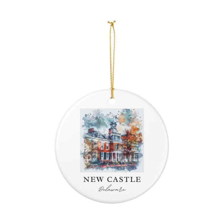 New Castle Delaware USA Ornament: Unique New Castle Souvenir, New Castle Delaware Xmas Decor, and Authentic New Castle Gift