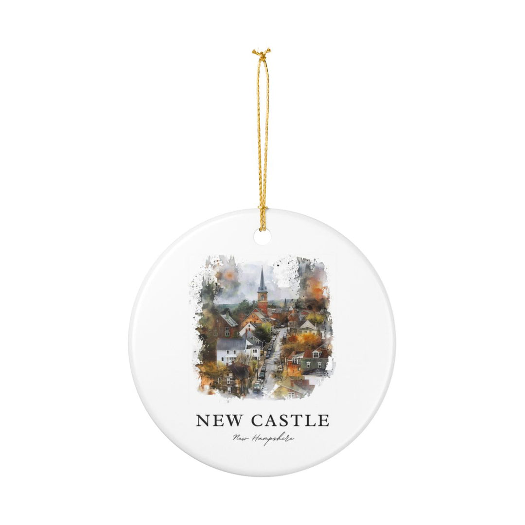 New Castle NH USA Ornament: Unique New Castle Souvenir, New Castle New Hampshire Xmas Decor, and Authentic New Castle Gift