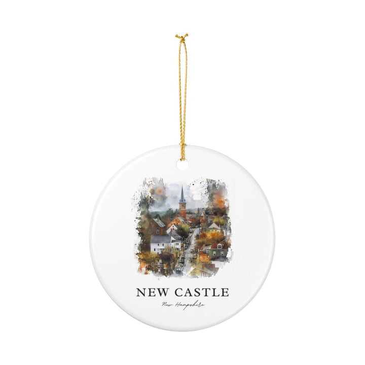 New Castle NH USA Ornament: Unique New Castle Souvenir, New Castle New Hampshire Xmas Decor, and Authentic New Castle Gift