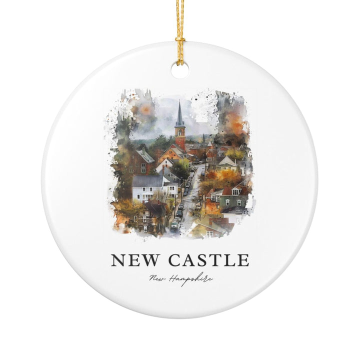 New Castle NH USA Ornament: Unique New Castle Souvenir, New Castle New Hampshire Xmas Decor, and Authentic New Castle Gift