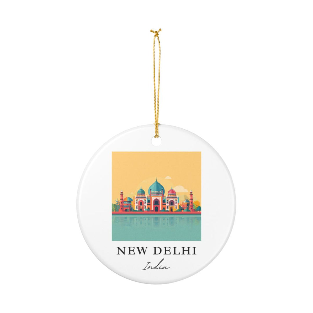 New Delhi India Ornament: Unique New Delhi India Souvenir, New Delhi India Xmas Decor, and Authentic New Delhi India Gift