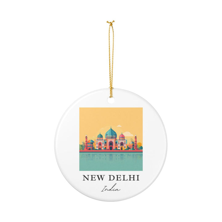 New Delhi India Ornament: Unique New Delhi India Souvenir, New Delhi India Xmas Decor, and Authentic New Delhi India Gift