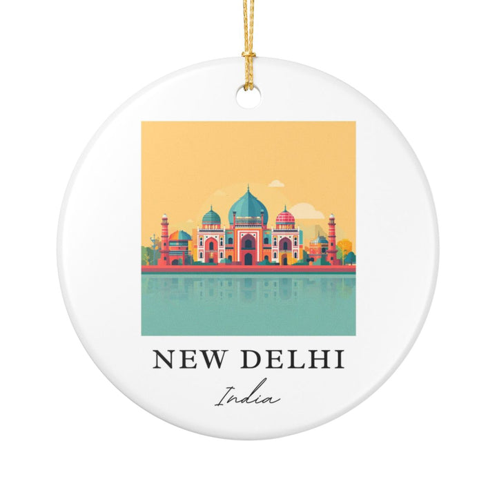 New Delhi India Ornament: Unique New Delhi India Souvenir, New Delhi India Xmas Decor, and Authentic New Delhi India Gift