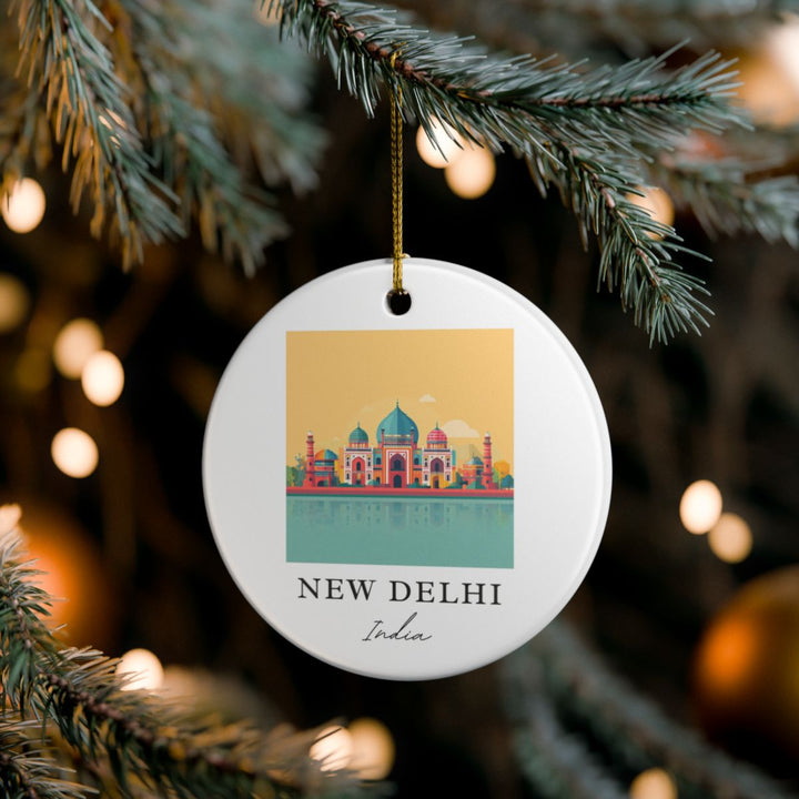 New Delhi India Ornament: Unique New Delhi India Souvenir, New Delhi India Xmas Decor, and Authentic New Delhi India Gift