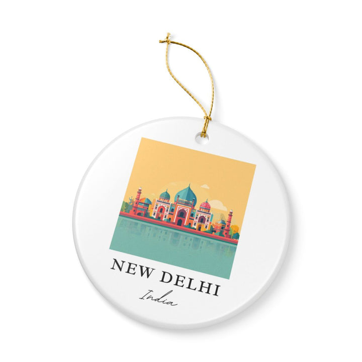 New Delhi India Ornament: Unique New Delhi India Souvenir, New Delhi India Xmas Decor, and Authentic New Delhi India Gift