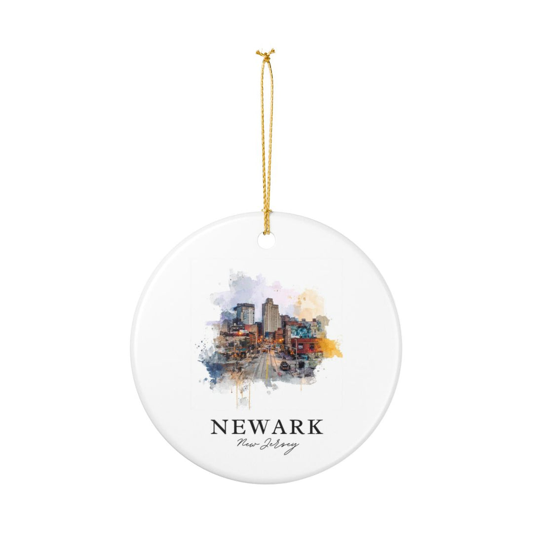 Newark NJ Ornament: Unique Newark Souvenir, Newark New Jersey Xmas Decor, and Authentic Newark Gift