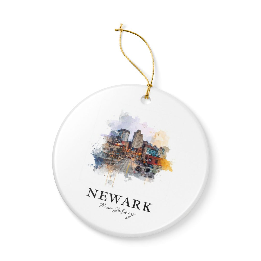 Newark NJ Ornament: Unique Newark Souvenir, Newark New Jersey Xmas Decor, and Authentic Newark Gift