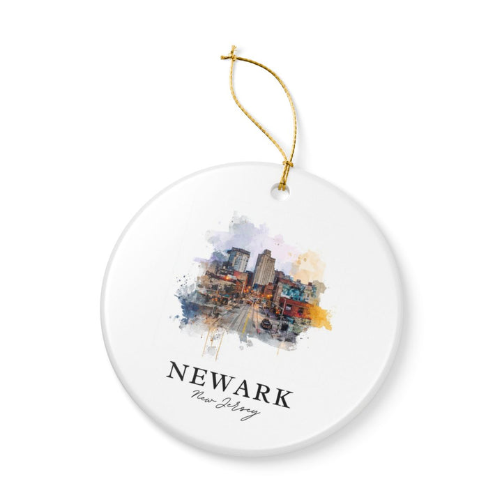 Newark NJ Ornament: Unique Newark Souvenir, Newark New Jersey Xmas Decor, and Authentic Newark Gift