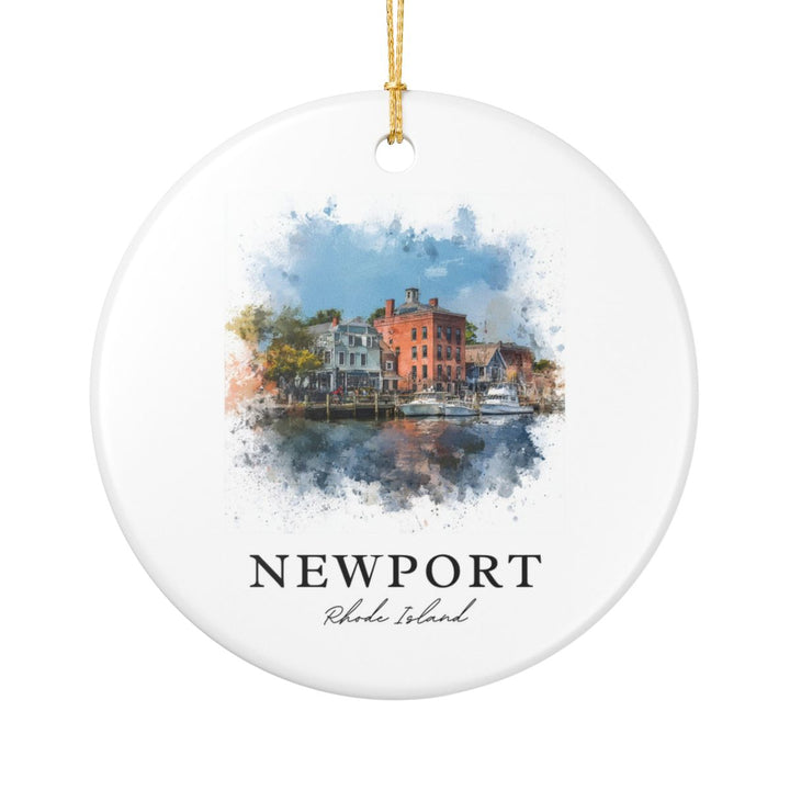 Newport Rhode Island Ornament | Christmas Travel Souvenir Gift