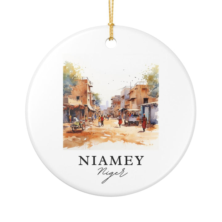 Niamey Ornament: Unique Niamey Souvenir, Niamey Xmas Decor, and Authentic Niamey Gift